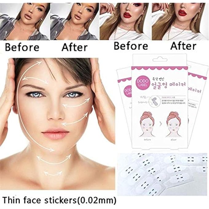 DODO LABEL 40PCS FACE LIFT STICKER THIN FACE STICK FACE ARTIFACT INVISIBLE STICKER LIFT CHIN MEDICAL TAPE MAKEUP FACE LIFT TOOLS HEALTH CARE - Image 2